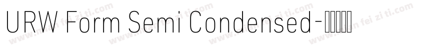 URW Form Semi Condensed字体转换